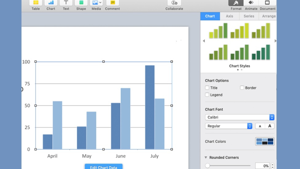 Customize Chart in Keynote