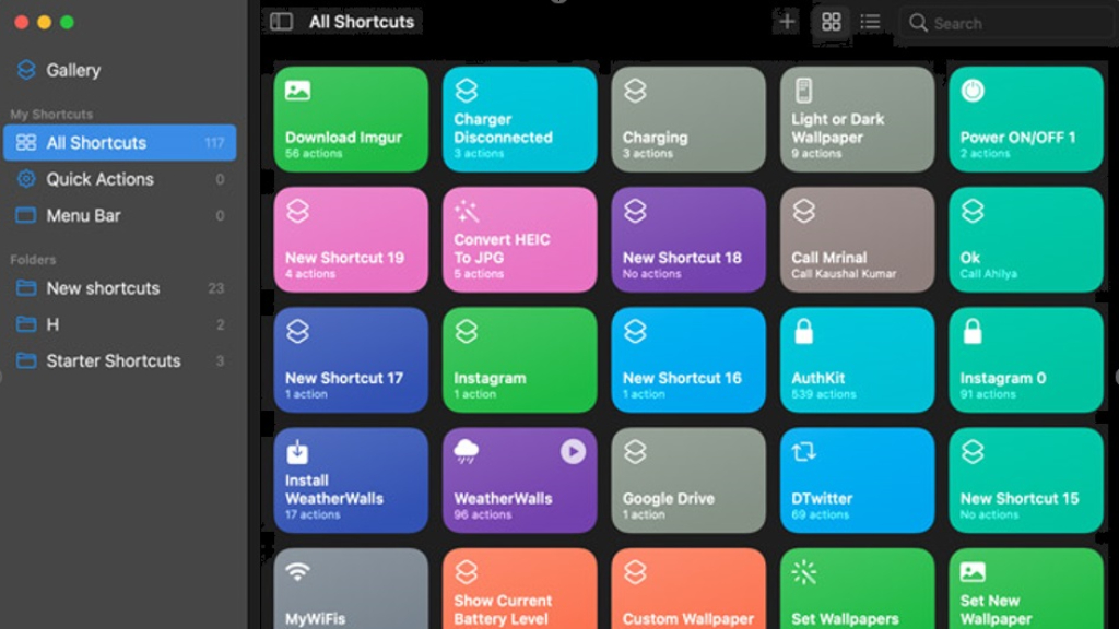 Shortcuts for Mac